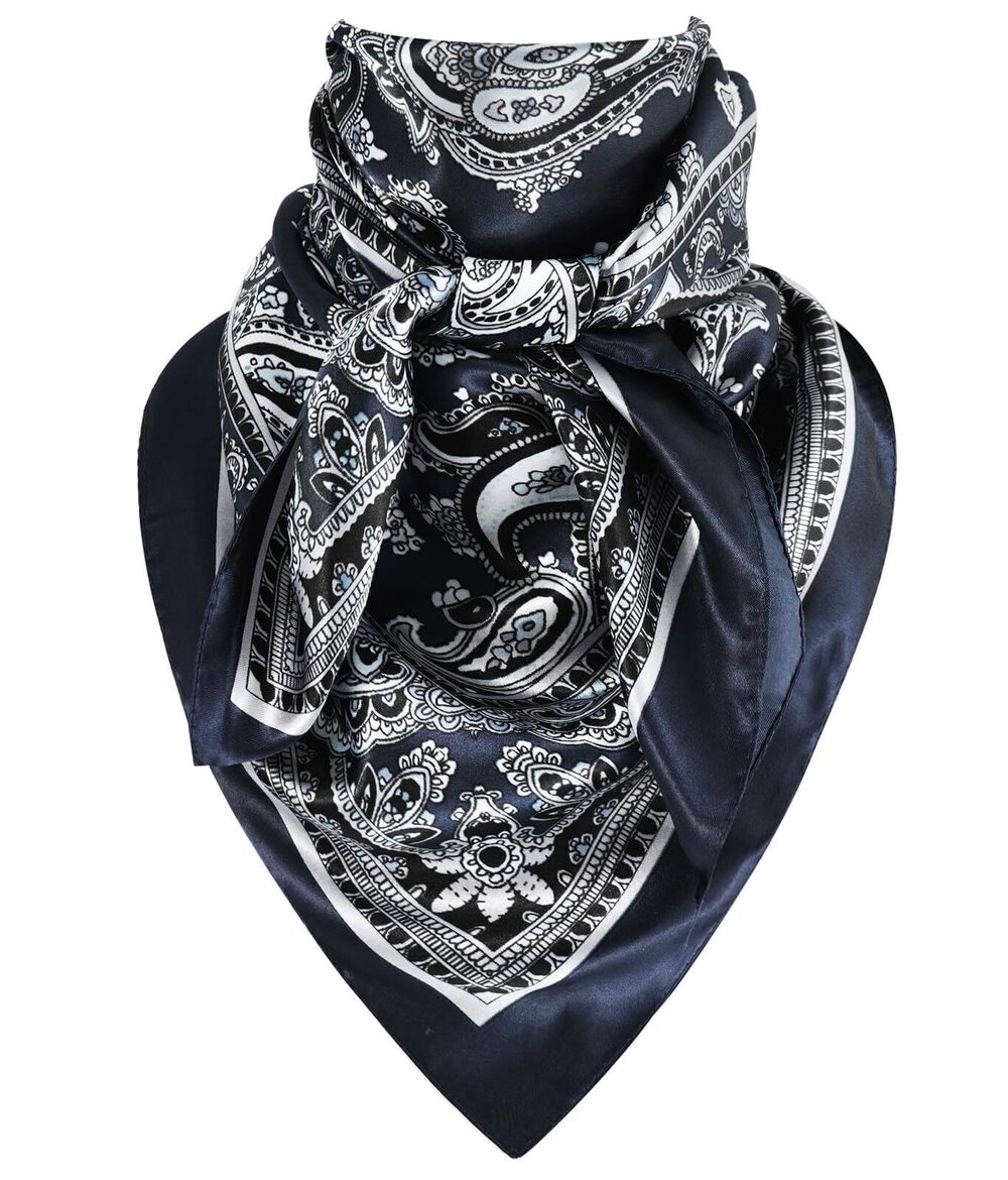 9691 Silk Feel Wild Rags Paisley Print, Cowboy Big Neck Scarf Rancher